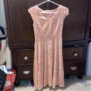 pink lace dress